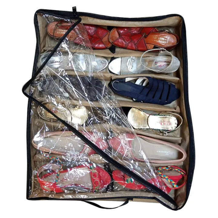 Nestora Under Bed Shoe Organizer – Dustproof Storage Bag for 12 Pairs