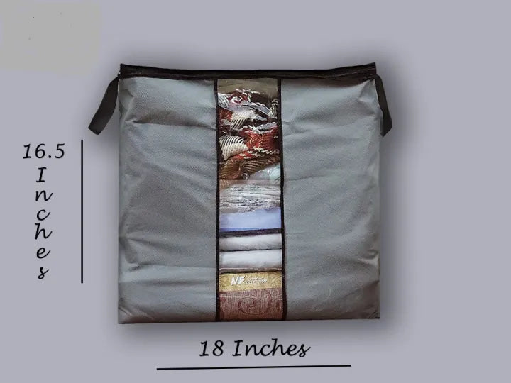 Nestora Pack of 3 Foldable Bamboo Storage Bags – Large Capacity Space Saving Organizer